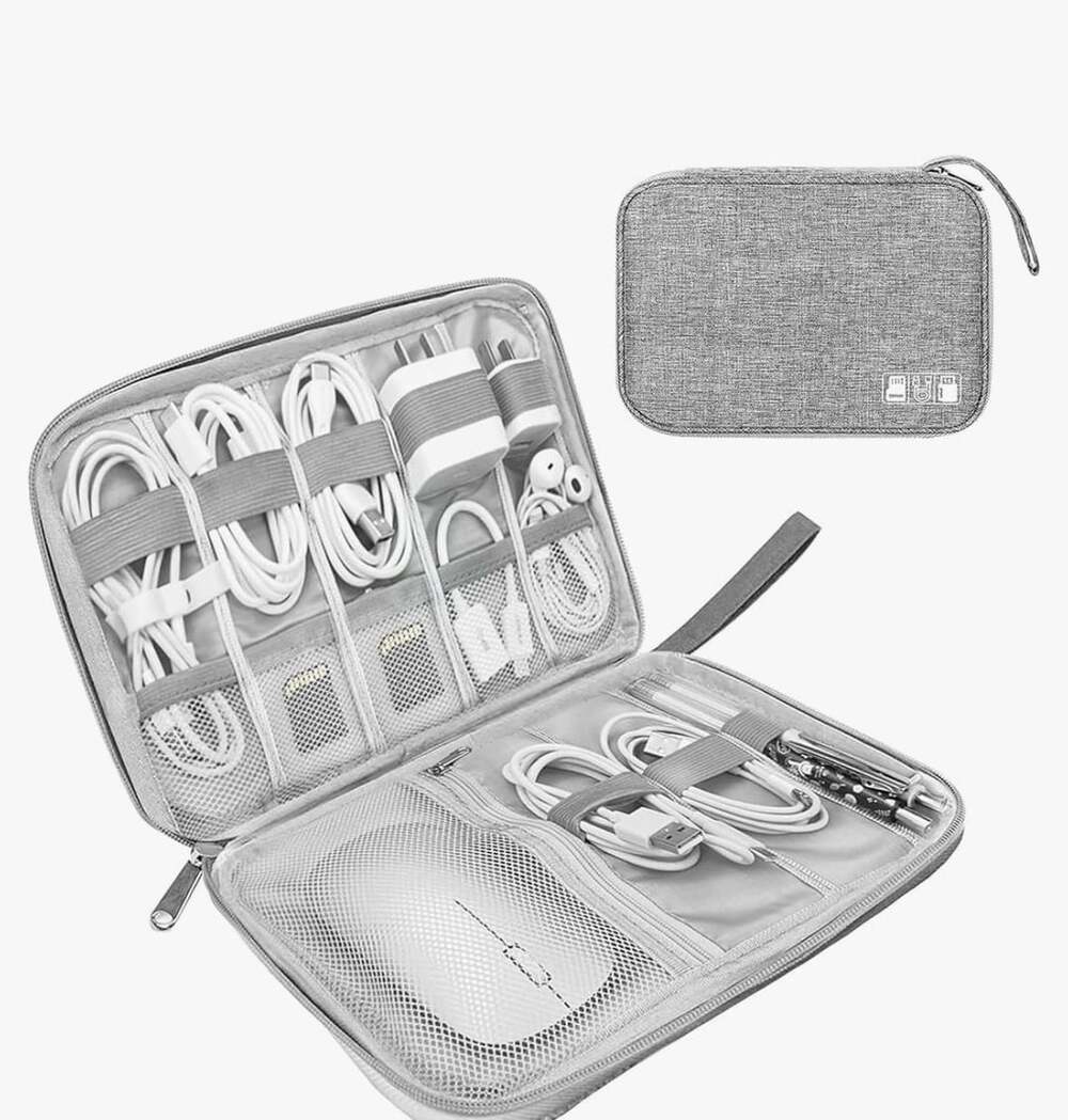 Travel Electronics Organizer Bag Portable Cable Storage Pouch